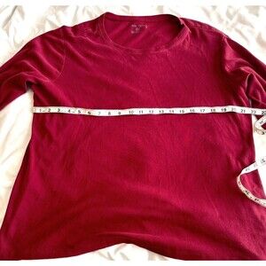 Women’s Long Sleeve Eddie Bauer T Shirt Red In Tall XXL